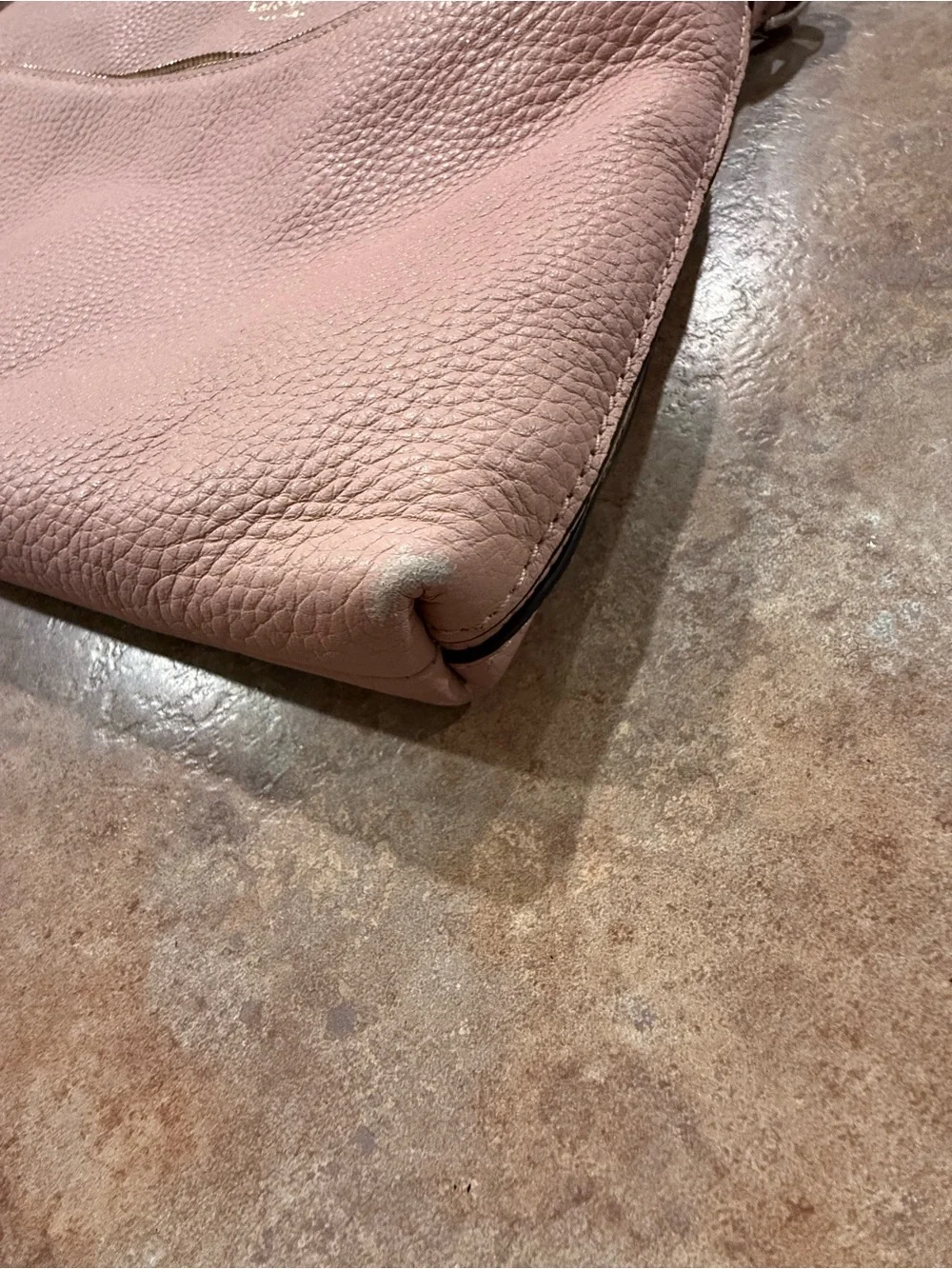 kate spade Blush Pink Leather Crossbody Bag with Front Zip Pocket